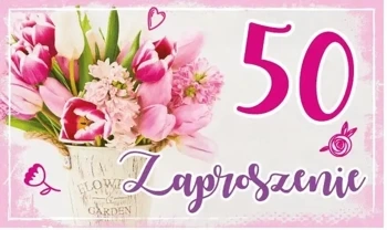 Zaproszenie Urodziny 50 (10szt) - Armin Style