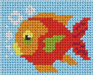 Haft. Moje pierwsze wyszywanie - Rybka - Anex-bis