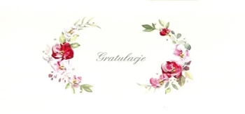 Karnet Gratulacje DL G04 - Kwiaty - MAK