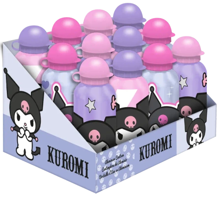 Bidon 500ml aluminium Kuromi 1szt. mix wzorów KU00007 - Kids Euroswan