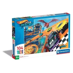 Puzzle 104 Super Kolor Hot Wheels - Clementoni