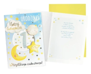 Karnet B6 Urodziny Roczek (gwiazdeczka) - Kukartka