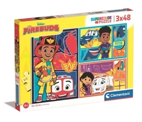 Puzzle 3 x 48 super kolor Disney firebuds 25283 - Clementoni