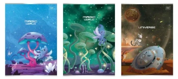 Zeszyt A4/32K kolorowa trzylinia Fantasy (10szt) - INTERDRUK