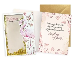 Karnet B6 konfetti Uniwersalny flaming - Kukartka