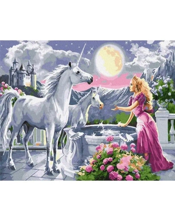 Malowanie po numerach - Jednorożec 40x50cm - Twoje Hobby