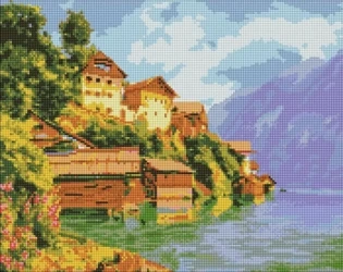 Diamnetowa mozaika - Przytulna zatoka 40x50cm - Ideyka