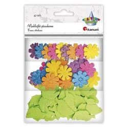 Naklejki piankowe kwiaty i listki mix - Titanum