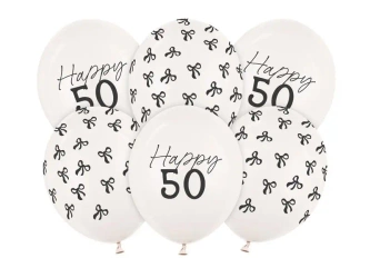 Balony 50 Pastel Off-white 30cm 6szt - PartyDeco