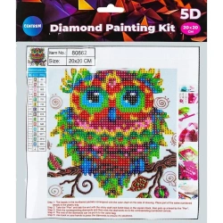 Diamentowa mozaika 5D - Owl 20x20 80862 - Centrum