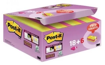 Paczka Karteczki samoprzylepne 47,6x47,6mm mix kolorów 24 szt. - POST-IT