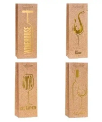 Torebka ozdobna na butelkę 12x35x9cm mix ROZETTE