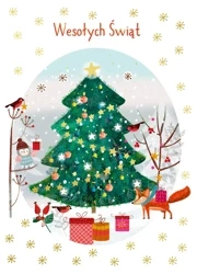 Karnet B6 BN Choinka w kółku - Henry