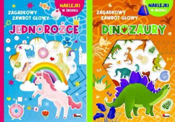 Pakiet Zagadkowy zawrót głowy: Jednorożce, Księżniczki, Dinozaury, Kosmos - Elżbieta Korolkiewicz