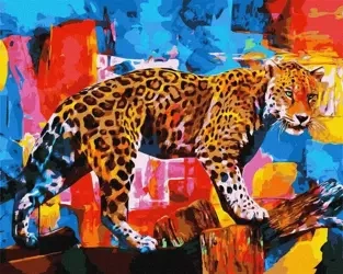 Malowanie po numerach - Jasny lampart 40x50cm - Ideyka
