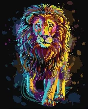 Malowanie po numerach - Duma dżungli 40x50cm - Ideyka