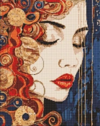 Diamentowa mozaika - Piękna dziewczyna 40x50cm - Ideyka