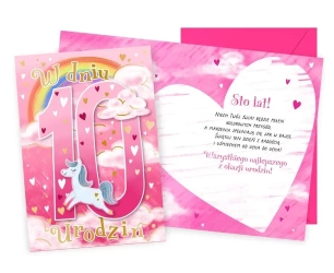 Karnet Urodziny 10 - Kukartka