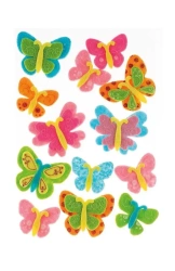 Naklejki z filcu motyle 13szt - Brewis