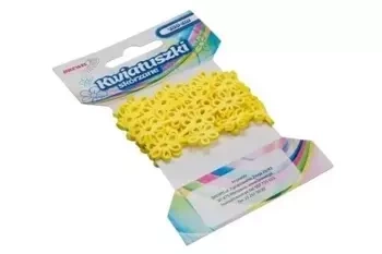 Łańcuszek kwiatuszki skórzane 1m żółty - Brewis