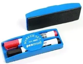 Marker suchościeralny 2 kolory + gąbka - Penword