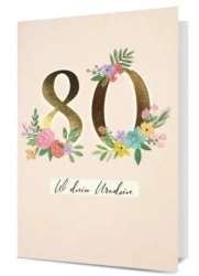 Karnet B6 Urodziny 80 - Pan Dragon