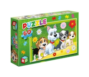 Puzzle 60 Pieski kwiatki - Multigra