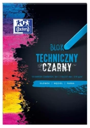 Blok techniczny Oxford A4 10k 210g Czarny