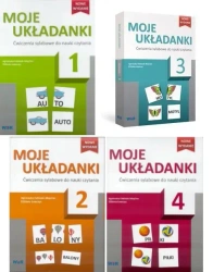 Moje układanki Zestaw 1-4 Ćwiczenia sylabowe do nauki czytania PAKIET - Agnieszka Fabisiak- Majcher, Elżbieta Ławczys