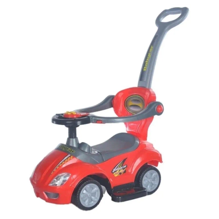 Jeździk z rączką 3w1 Mega Car czerwony - Baby Mix