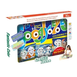 Książeczka do kolorowania 3D + mazaki 8szt - Madej