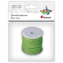 Sznurek papierowy 2mm 10m zielono-złoty - Titanum