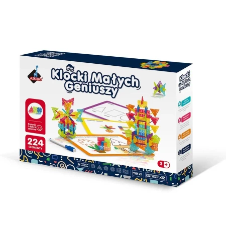 Klocki małych geniuszy śnieżynki 224el - Askato