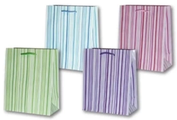 Torebka ozdobna laminowana PL-2 mała 76 paski - Panorama