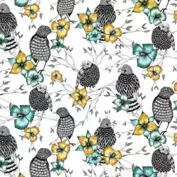 Karnet kwadrat CL0409 Etniczne ptaki - Clear Creations