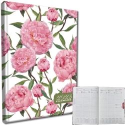 Kalendarz 2026 A5 tygodniowy rozkładówka Peonie - EV-Corp