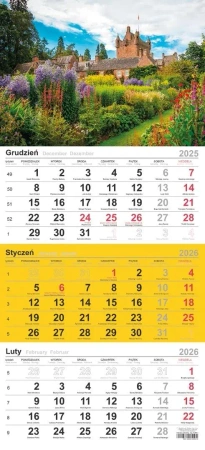 Kalendarz 2026 trójdzielny Dwór - praca zbiorowa