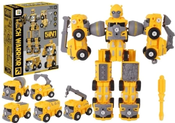Robot 5w1 skręcany żółty - Pro Kids