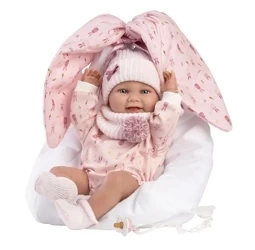Lalka bobas winylowa Nica w nosidełku 40cm - Llorens