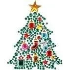 Kryształki samoprzylepne choinka 85x110mm - Titanum