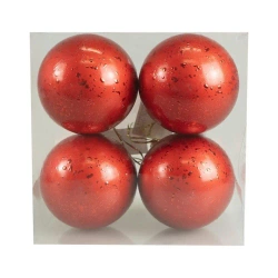 Bombki z efektem rosy czerwone 4szt - Arpex