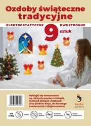 Ozdoby świąteczne elektrostatyczne tradycyjne 9szt - Kunke