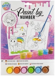 Malowanie po numerach A4 + farbki różowy - Grafix