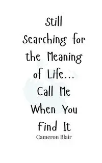 Still Searching for the Meaning of Life... Call Me When You Find It - Blair Cameron