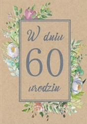 Kartka okolicznościowa Urodziny 60 - Trend