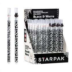 Długopis Ścieralny Zamykany 0.7 Black White A 24szt. Starpak 552687