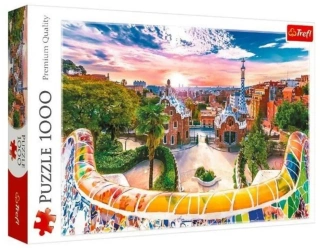 Puzzle 1000 Zachód słońca nad Barceloną Hiszpania - Trefl