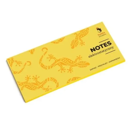 Notes elektrostatyczny żółty 16x7,7cm100 karteczek - Kunke