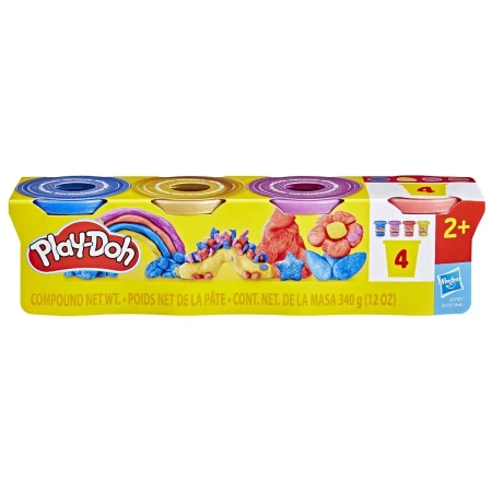 Play-Doh. 4 metaliczne kolory masy