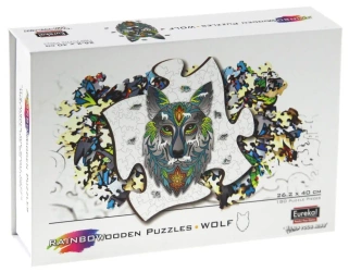 Puzzle 180 drewniane kolorowe Wilk - EUREKA 3D